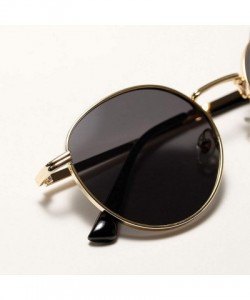 Round Women Retro Sunglasses Metal Men Summer Round Sun Glasses Male Birthday Gifts Uv400 - Gold With Brown - C8199LGQ5O7 $21.61