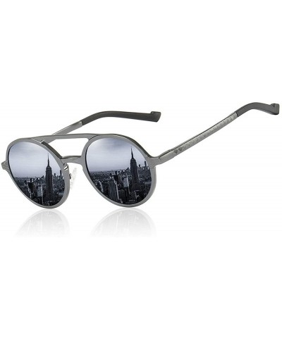 Round Sunglasses Men Polarized Vintage Round Frame Sun Glasses Aluminum Magnesium Alloy Driver Driving Mirrors - CK197A2C9DS ...