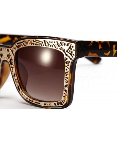 Rectangular Metal carved fashion sunglasses driving mirror - CV11XCE382P $32.02