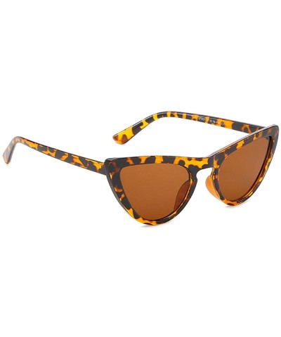 Cat Eye Classic style Cat Eye Sunglasses for Unisex PC Resin UV 400 Protection Sunglasses - Leopard Print - C518SARC6YA $28.09