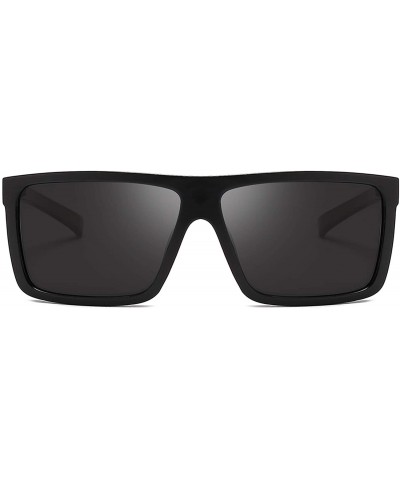 Round Men Sunglasses Polarized Flat Top 2019 Brand Designer Driving Sun Glasses Male Rectangle Style - Green - CX1985HQGA4 $1...