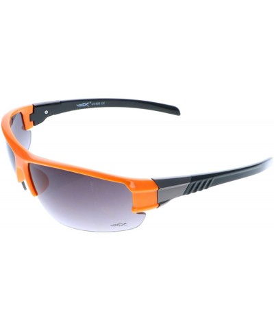 Sport Lightweight Athletic Sunglasses Microfiber Pouch Orange - CR18C0HXZWL $16.53