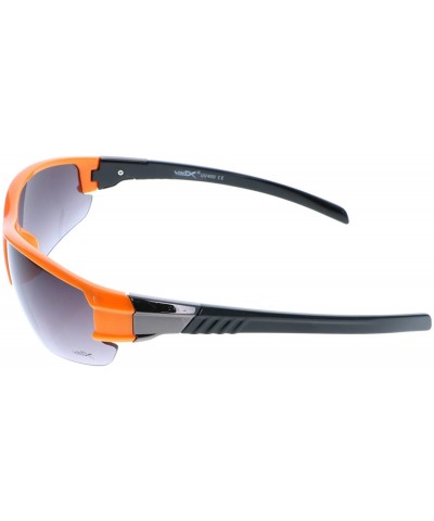 Sport Lightweight Athletic Sunglasses Microfiber Pouch Orange - CR18C0HXZWL $16.53