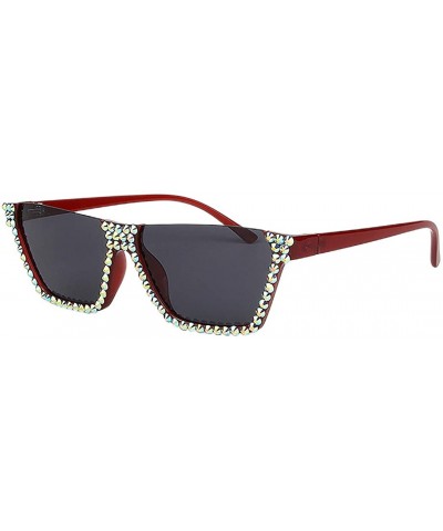 Semi-rimless Fashion Punk Sunglasses for Women Men - Square Glasses Matel Frame UV400 Protection - Black Square - C418A5T6HCK...