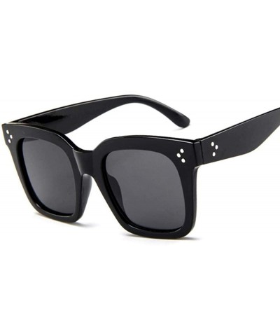 Square 2019 Square Fashion Luxury Sunglasses Women Brand Designer Black Double Gray - Black Leopard - C618XAK4WWE $11.81