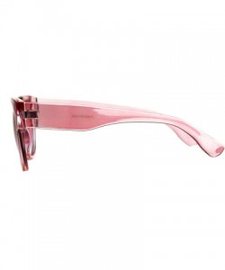 Square Womens Designer Fashion Sunglasses Square Translucent Color Frame UV 400 - Pink - C918DH60CUN $10.28