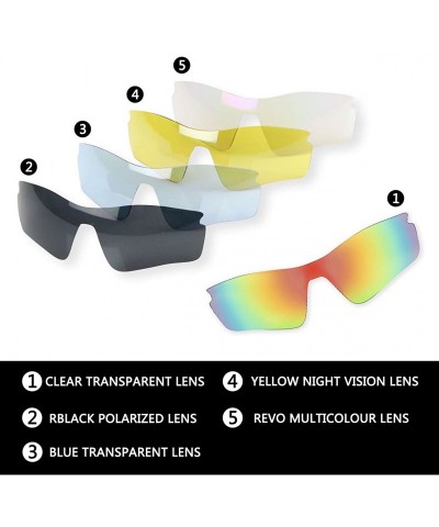 Sport 5 Lens Combo Cycling Bike Sports Color Sun Glasses - Totalblack - CD11OCNC9DT $18.65