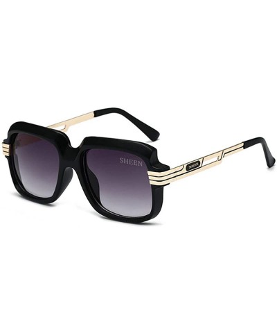 Aviator Oversized Retro Sunglasses Mens Bold Pilot Sports Sunglasses Metal Frame Transparen Lenst - Grey - C718E6UC4L9 $17.87