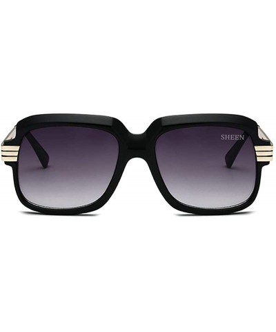 Aviator Oversized Retro Sunglasses Mens Bold Pilot Sports Sunglasses Metal Frame Transparen Lenst - Grey - C718E6UC4L9 $17.87