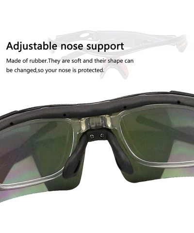 Sport 5 Lens Combo Cycling Bike Sports Color Sun Glasses - Totalblack - CD11OCNC9DT $18.65