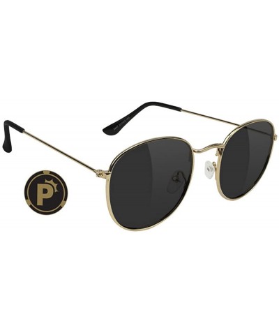 Round Pierce High Roller Polarized Round Sunglasses - Rose Gold - C918CHCXI62 $39.01