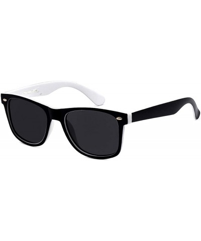Wayfarer Polarized 80's Retro Classic Trendy Stylish Matte Sunglasses for Men Women With Microfiber Soft Case - C718R54W8MC $...