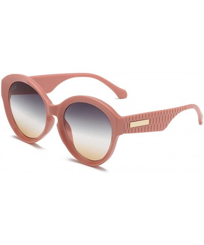 Round Multicolor Sunglasses Oversized Everyday - E - CZ18TCE3EED $5.91