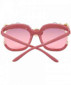 Oversized Sparkling Crystal Sunglasses UV Protection Rhinestone Sunglasses - Red230 - CD1992MSM4D $20.30