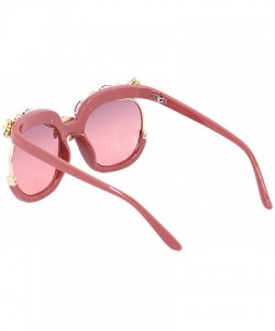 Oversized Sparkling Crystal Sunglasses UV Protection Rhinestone Sunglasses - Red230 - CD1992MSM4D $20.30