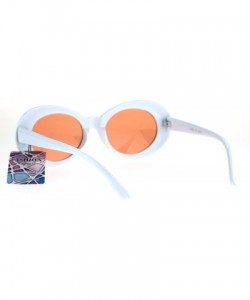 Oval Womens White Plastic Gothic Vintage Cat Eye Mod Color Lens Sunglasses - Orange - CY1853OCSLD $7.92