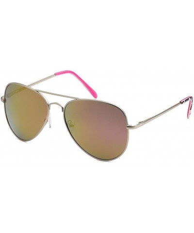 Aviator Camo Aviator Sunglasses - Silver/Pink - CR18DNER5IS $9.84