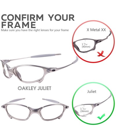Shield Replacement Lenses Juliet Sunglasses - 14 Options Available - Ice Blue Coated - Non-polarized - C811JA9PCX3 $11.67