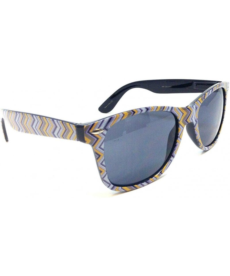 Square Navajo Aztec Navite Tribal Print Classic Square Sunglasses - Black W/ Apache Print Frame - CW18ZG3G9WW $9.36