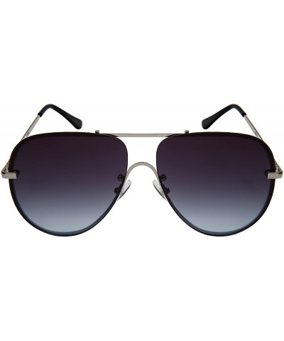 Aviator Classic Metal Aviators Spring Hinge Sunnies w/Flat Lens 5124S-FLOCR - Silver - CT185XCWMMD $10.84