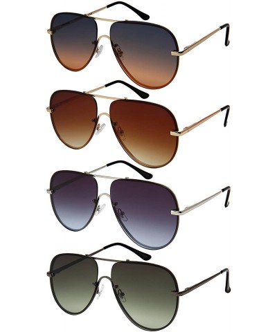 Aviator Classic Metal Aviators Spring Hinge Sunnies w/Flat Lens 5124S-FLOCR - Silver - CT185XCWMMD $10.84