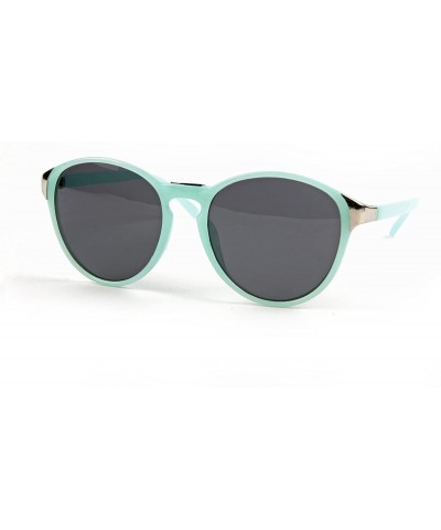 Round Classic Retro Fashion Frame Sunglasses P2099 - Palegreen-smoke Lens - CW11EKCMTYB $10.74