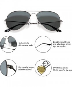 Aviator Classic Aviator Sunglasses for Men Women - Metal Frame UV400 Lens Protection Pilot Sunglasses - C718RRS3TMH $12.28