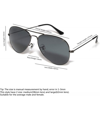 Aviator Classic Aviator Sunglasses for Men Women - Metal Frame UV400 Lens Protection Pilot Sunglasses - C718RRS3TMH $12.28