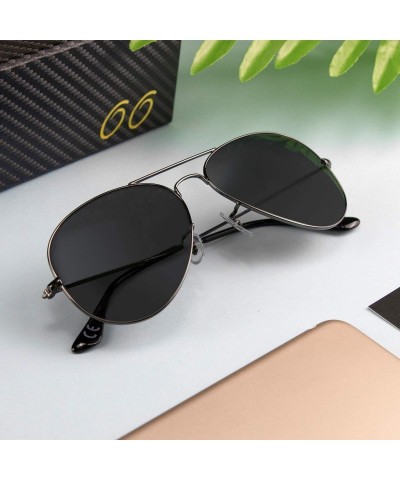 Aviator Classic Aviator Sunglasses for Men Women - Metal Frame UV400 Lens Protection Pilot Sunglasses - C718RRS3TMH $12.28