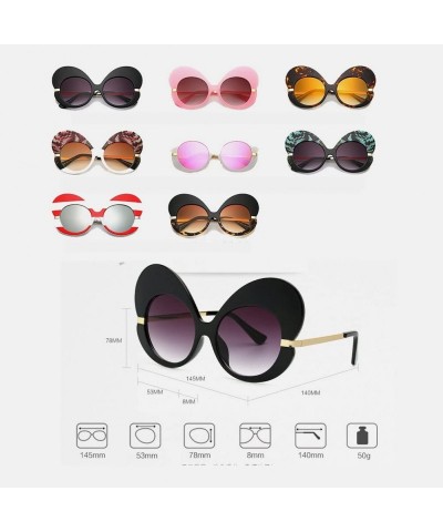 Cat Eye Fashion Cat Eye Sunglasses Women Oversize Butterfly Frame Sun Glasses - C11 - C418G94HAL7 $19.05