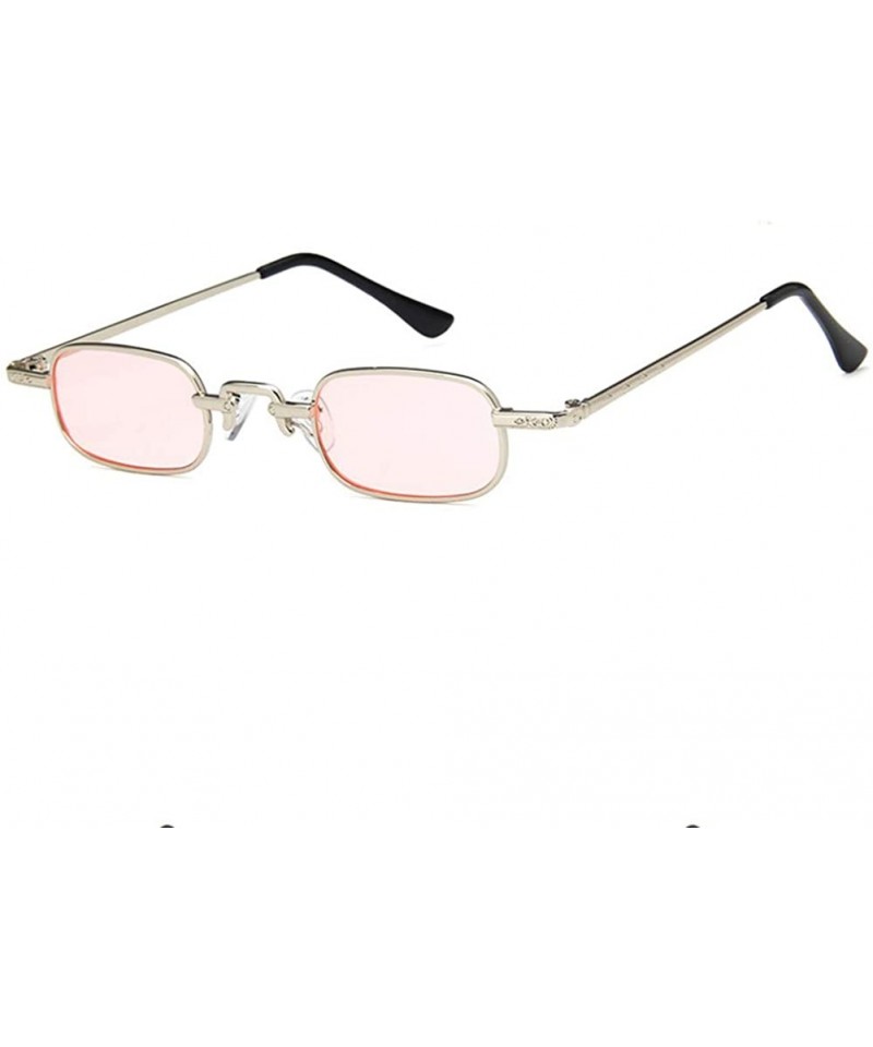 Rectangular Unisex Sunglasses Fashion Red Drive Holiday Rectangle Non-Polarized UV400 - Silver Pink - C118RLIQGNI $12.06