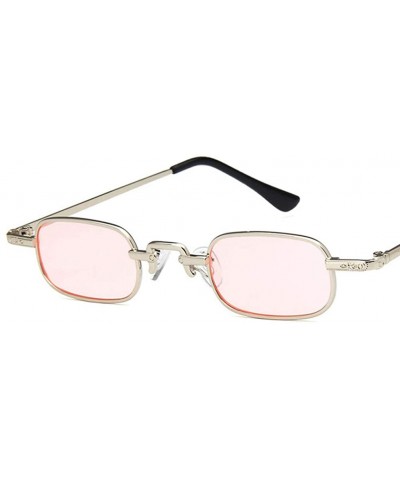 Rectangular Unisex Sunglasses Fashion Red Drive Holiday Rectangle Non-Polarized UV400 - Silver Pink - C118RLIQGNI $12.06