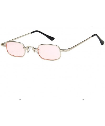 Rectangular Unisex Sunglasses Fashion Red Drive Holiday Rectangle Non-Polarized UV400 - Silver Pink - C118RLIQGNI $12.06