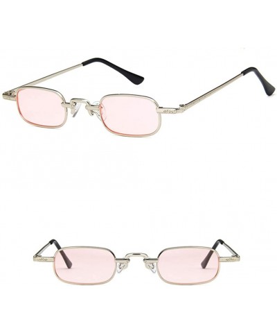 Rectangular Unisex Sunglasses Fashion Red Drive Holiday Rectangle Non-Polarized UV400 - Silver Pink - C118RLIQGNI $12.06