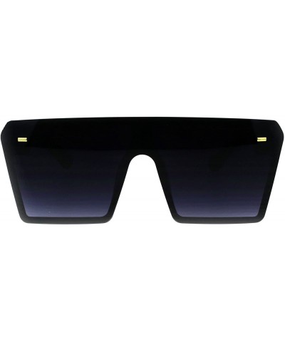 Oversized Oversized Fashion Sunglasses Womens Shield Square Frame UV 400 - Black (Smoke) - C418GU54TH4 $13.93