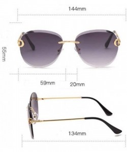 Sport Fashionable Metal Sunglasses Unisex Thin Face Big Frame Sunglasses - 4 - CM1905799Z6 $23.93