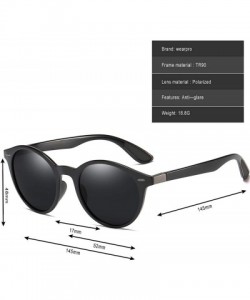 Semi-rimless Polarized Sunglasses for Men and Women - Semi-Rimless Men Sunglasses polarized uv protection WP2006 - Blackblack...