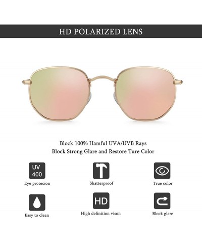 Sport Vintage Sunglasses for Women and Men Square Metal Frame UV 400 Coating Retro Sun Glasses - Pink - CA18Y5WDCU9 $8.58