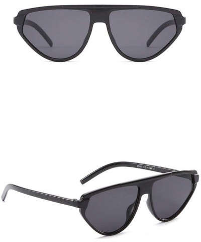 Cat Eye Sunglasses Fashion Glasses Oversized Vintage - Black - CH18NSGL6EL $9.34