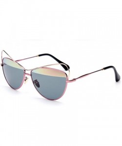 Goggle New fashion UV400 Metal frame Sunglasse-T1845 classic sunglasses for women - Pink - CX12FD432EF $9.57