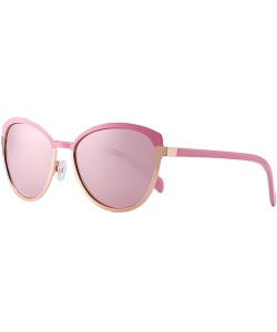 Round Women Sunglasses with Case Round Frame Eye Protection UV 400 Protection Fashion Style - Pink - CK18TI94ZLD $52.20