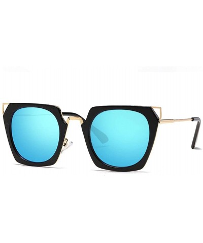 Goggle Ladies fashion sunglasses polarized driving mirror - Blue Color - CV1832X7H0D $38.53