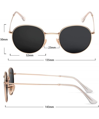 Sport Round Sunglasses for Men Polarized Vintage Womens Men's Sun Glasses Hippie Retro Small Circle Glass - CS18X8I8IDS $16.49