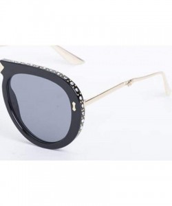 Round Stylish metal frame sunglasses- foldable hiker round sunglasses - E - CU18S6H2NXW $33.72
