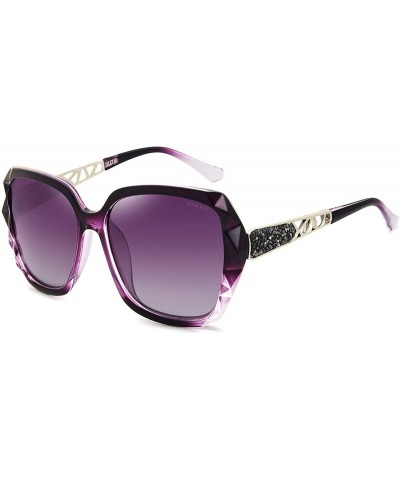Oval Oversized Sunglasses for Women Polarized UV Protection Classic Fashion Ladies Shades - C2185K5NRYN $12.69