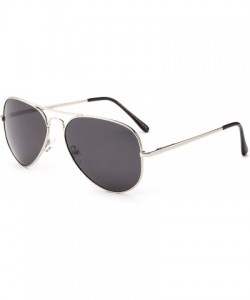 Aviator Polarized Aviator Sunglasses Mirrored Lens Classic Aviator Polarized Sunglasses Small - CP18I6593MS $12.63