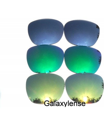 Oversized Replacement Lenses Garage Rock Gold&Green&Blue Color Polarized 3 Pairs - Gold&green&blue - CA1242SZLX3 $20.46