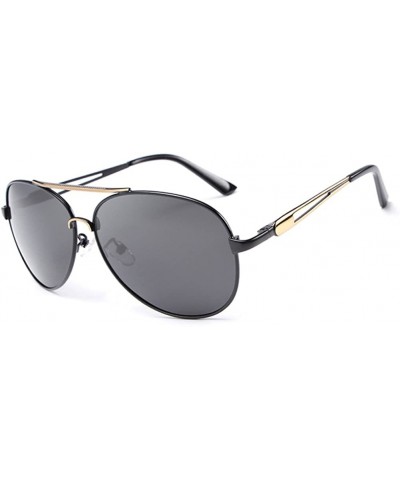 Oval Fashion Men's Polarized Sunglasses Locomotive Driving Glasses UV 400 - Golden - CI18GLUGI93 $45.12