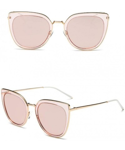 Cat Eye Women's Mara Polarized Mirrored Lens Wire Cat Eye Sunglasses - Peach - C418C5NS5OX $30.48