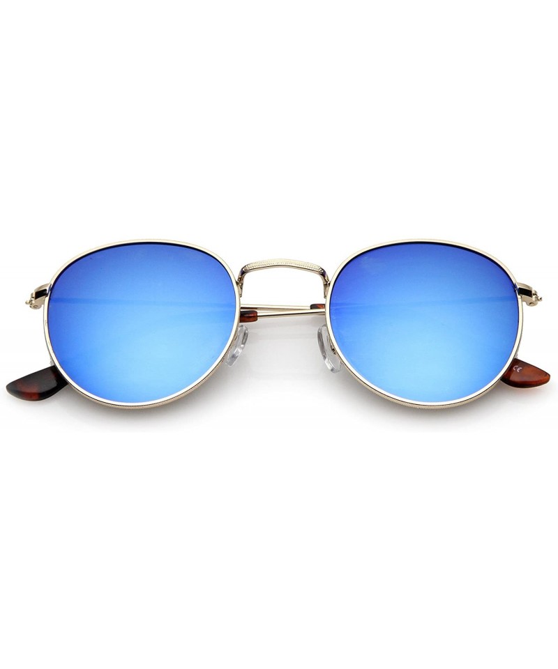 Classic Metal Colored Mirror Lens Aviator Sunglasses C776 - zeroUV